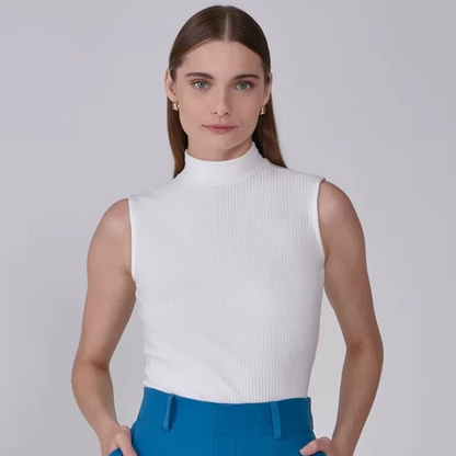 Blusa Canelada Regata Gola Alta