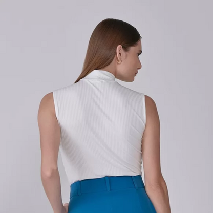 Blusa Canelada Regata Gola Alta
