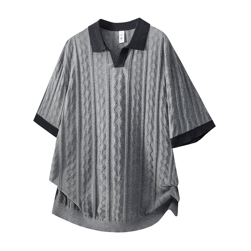 Camiseta masculina casual de manga curta, estilo americano, de alta qualidade e tecido pesado.