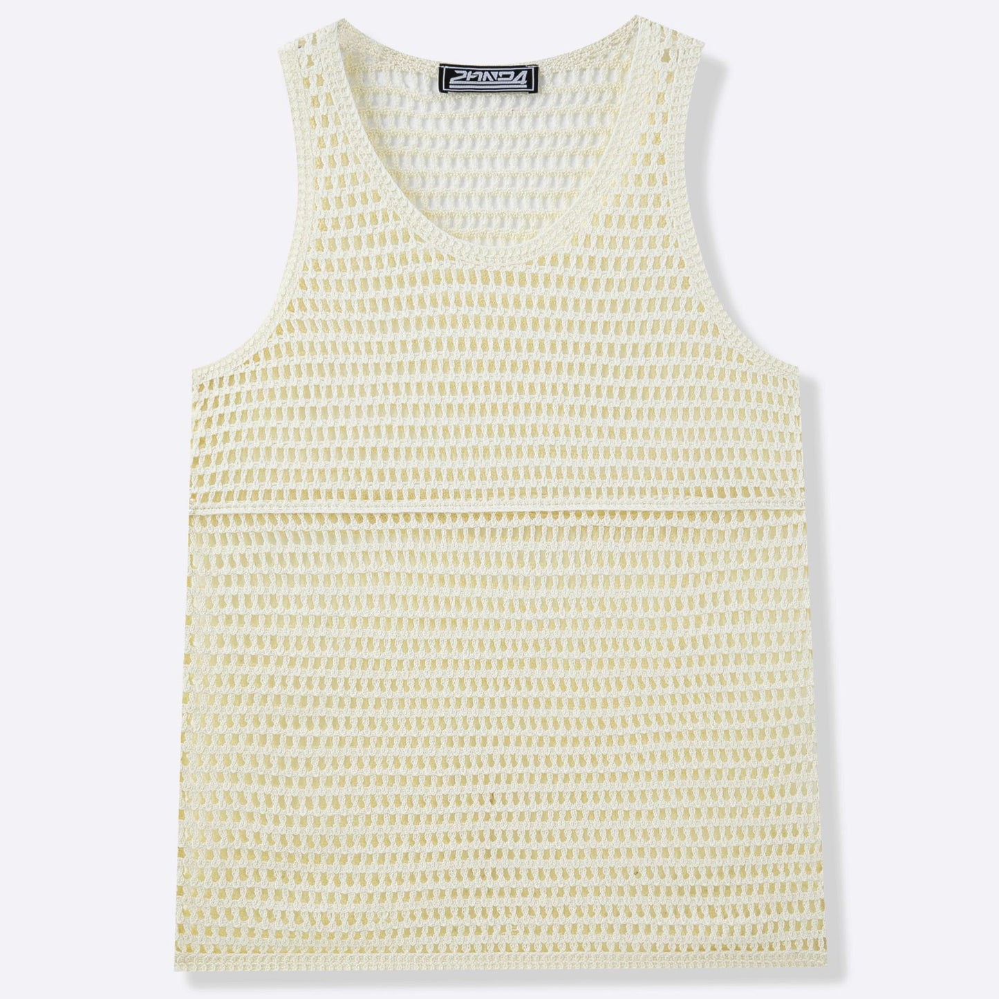 Camiseta regata de malha para exercícios, ideal para homens.