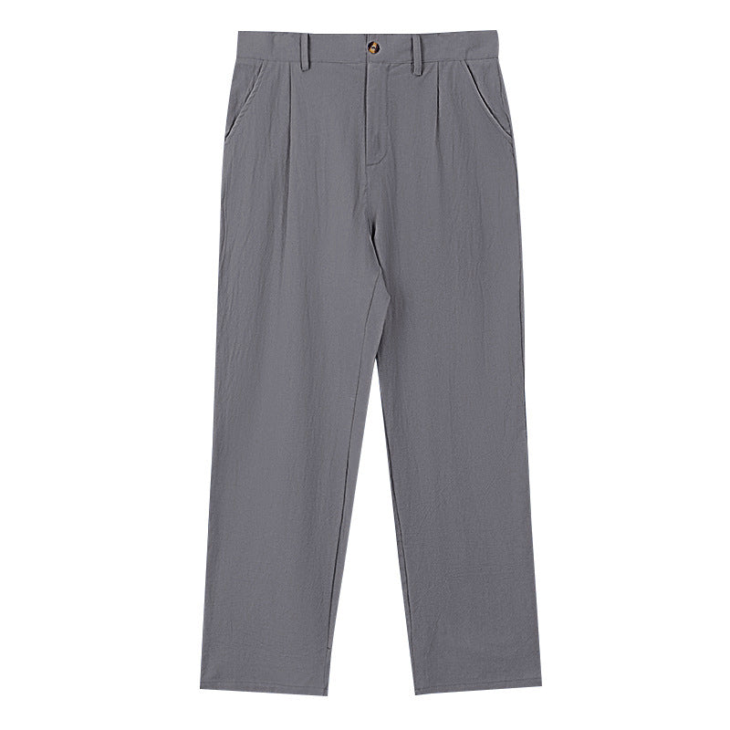Calças de fato masculinas GORE-TEX casuais, de corte reto e folgadas para negócios.