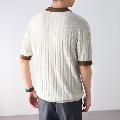 Camiseta masculina casual de manga curta, estilo americano, de alta qualidade e tecido pesado.