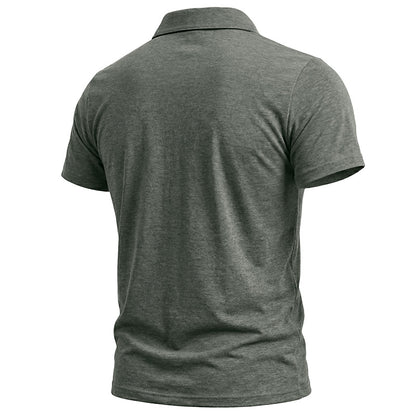 Camiseta polo masculina de manga curta com gola polo
