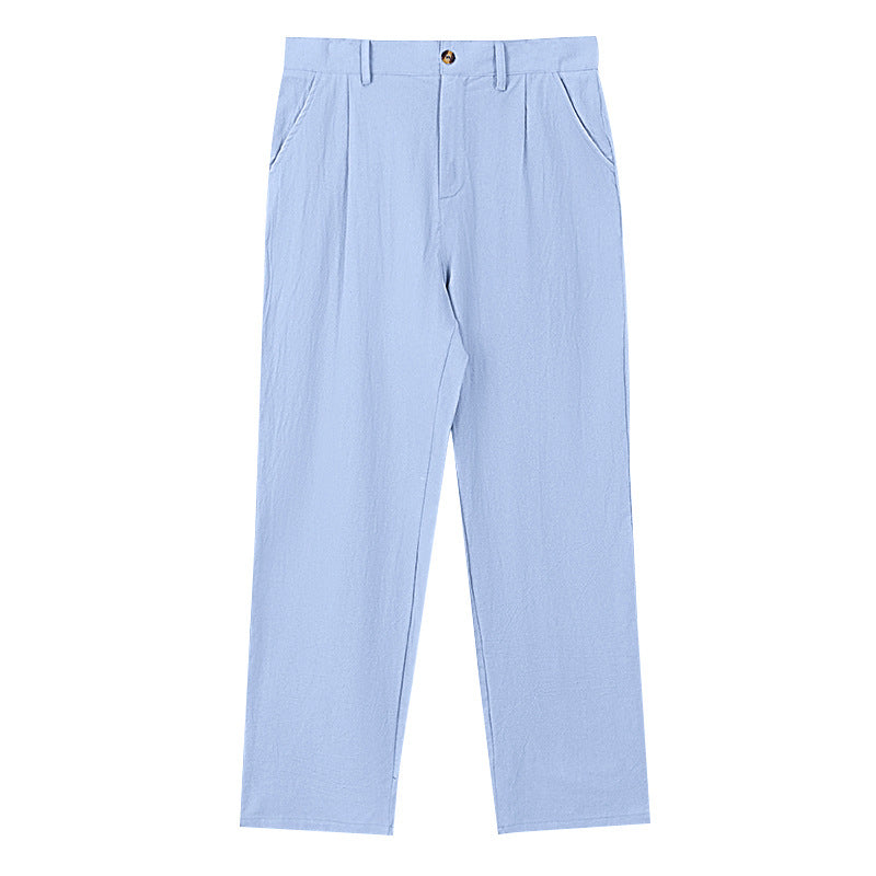 Calças de fato masculinas GORE-TEX casuais, de corte reto e folgadas para negócios.