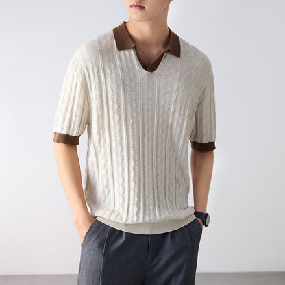 Camiseta masculina casual de manga curta, estilo americano, de alta qualidade e tecido pesado.