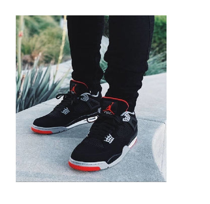Tênis Air Jordan 4 Retro Bred Preto Vermelho Tamanho:41