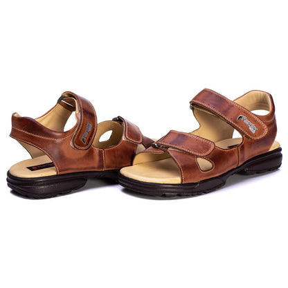 Sandália Masculina Conforto Couro Natural