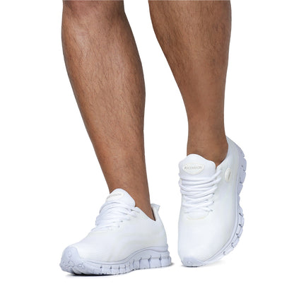 Tênis Unissex Esportivo Branco Caminhada Tamanho Especial