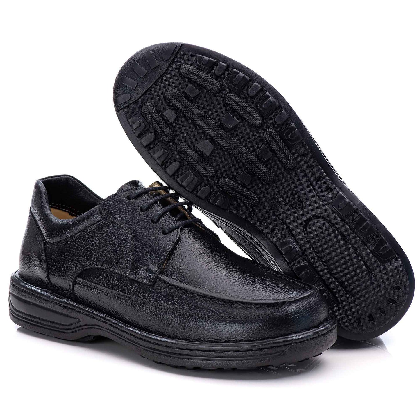 Sapato Casual Conforto Couro Preto