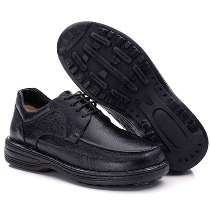 Sapato Casual Conforto Couro Preto