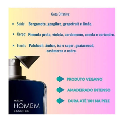 Natura Homem Essence Deo Parfum Masculino 100ml