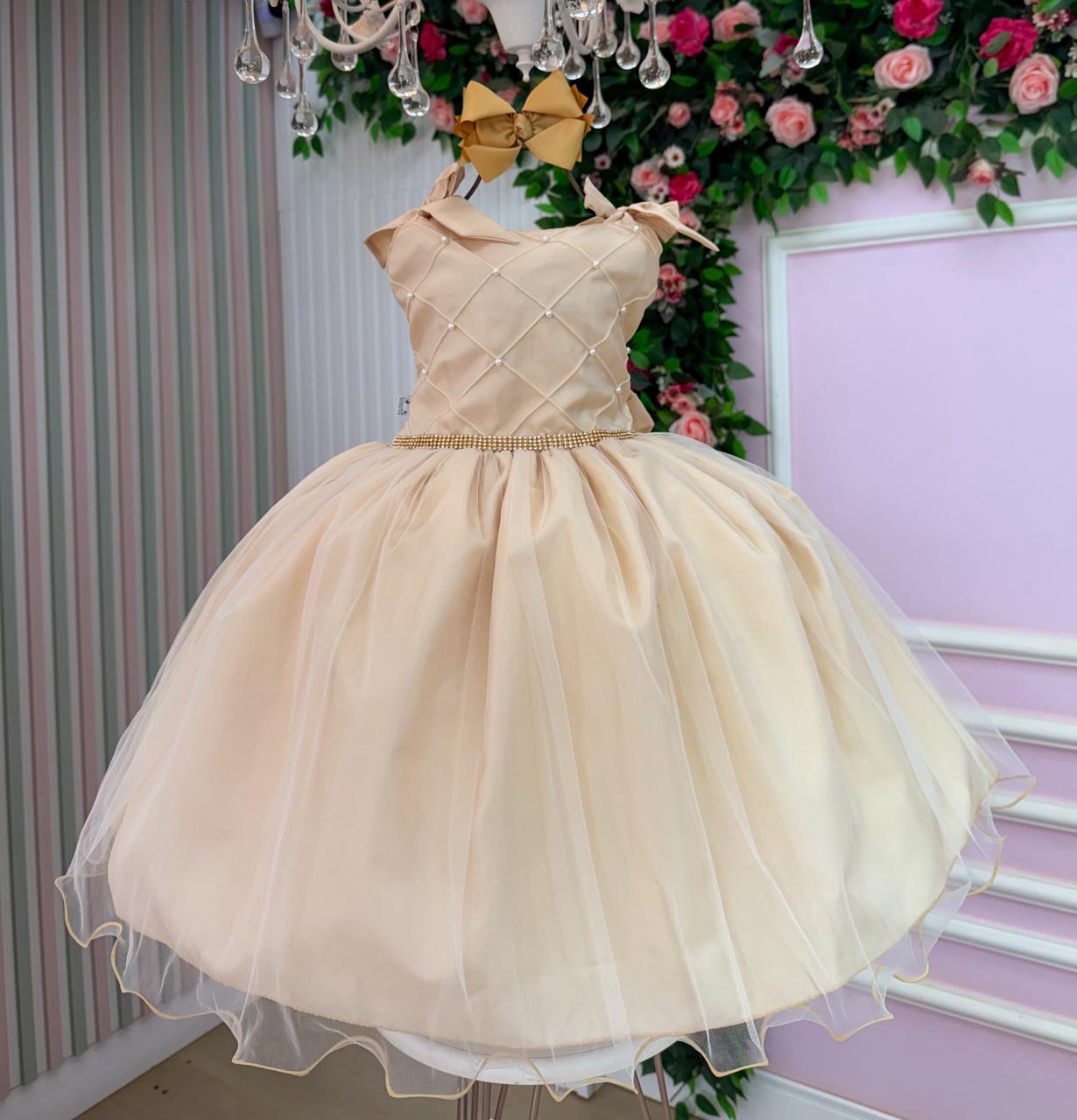 Vestido Marie Mariely Dourado