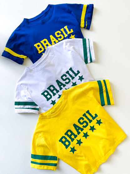T-Shirt Cropped Estampada Brasil Ref. 1900