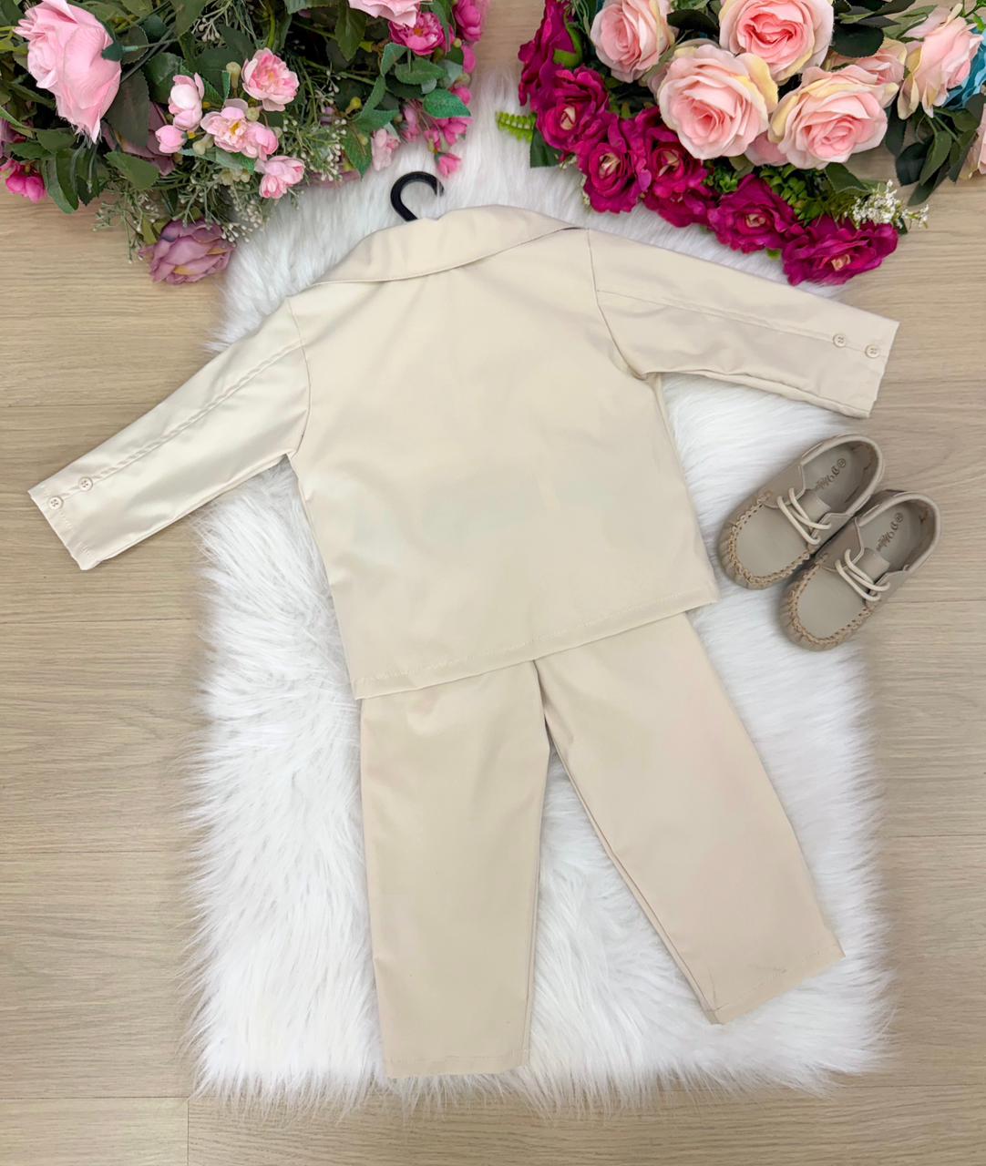 Conjunto Social Miss Cherry Jorge Terno Palha