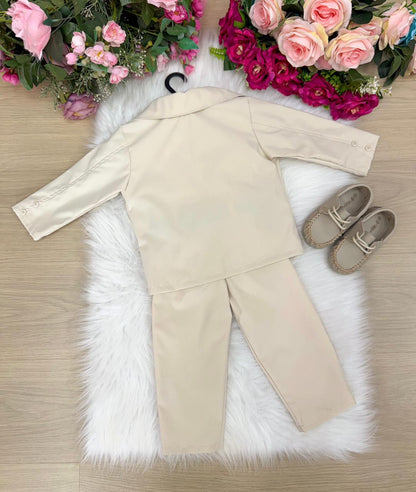 Conjunto Social Miss Cherry Jorge Terno Palha